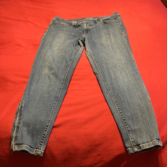 Anne Taylor Loft cropped skinny ankle length jeans, stretch - Picture 1 of 4